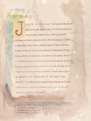 A Dossier for Joseph Cornell