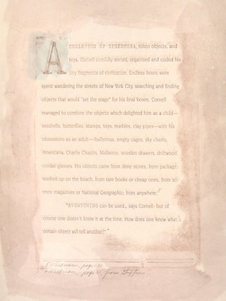 A Dossier for Joseph Cornell
