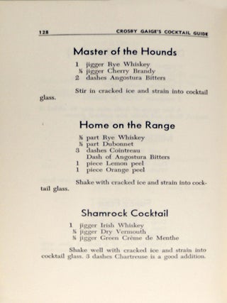 Crosby Gaige's Cocktail Guide and Ladies' Companion