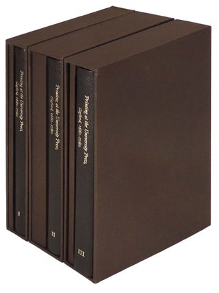 Item #38137 Printing at the University Press, Oxford 1660 - 1780 Three Volumes. Old School...