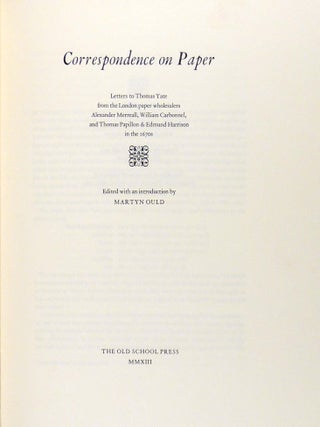 Printing at the University Press, Oxford 1660 - 1780 Three Volumes