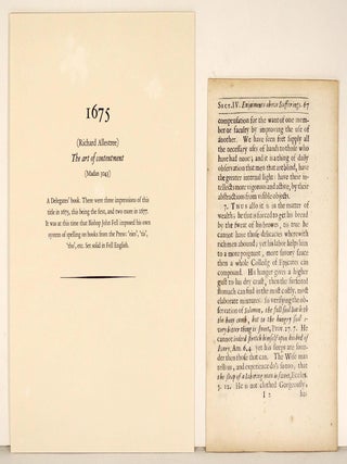Printing at the University Press, Oxford 1660 - 1780 Three Volumes