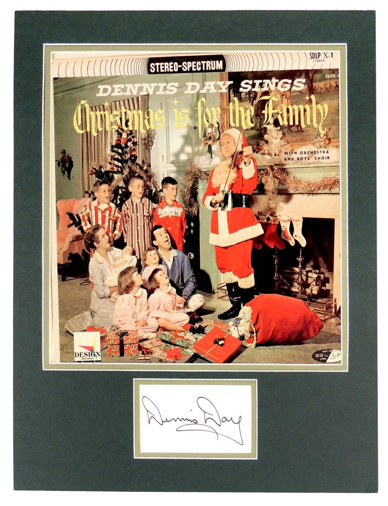 Item #38141 A Matted and Autographed Album Cover of Songs from Dennis Day