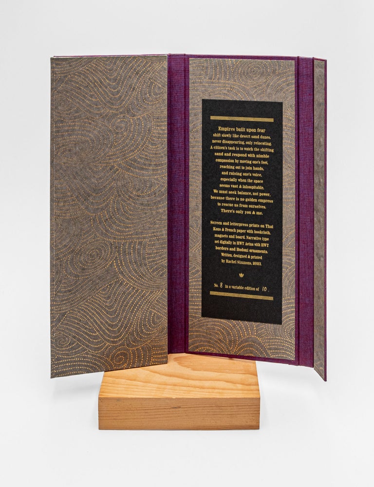 Item #38341 Dream of the Golden Empress. Rachel Simmons, book artist.