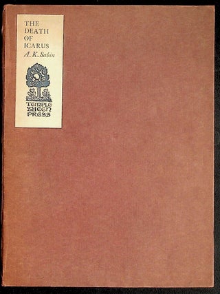 Item #38387 The Death of Icarus. Arthur K. Sabin