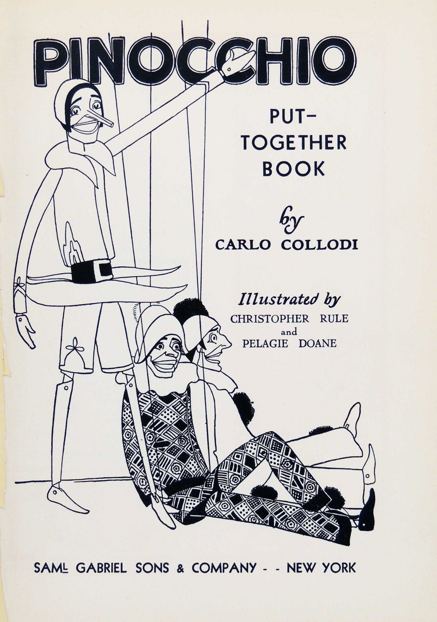 Pinocchio put-together book  Carlo Collodi, Christopher Rule, Pelagie Doane