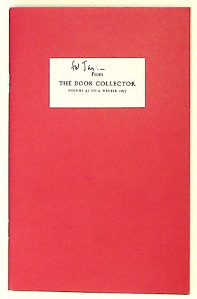 Item #5294 Jacques-Charles Brunet. Some Uncollected Authors LVII. From The Book Collector. Volume...