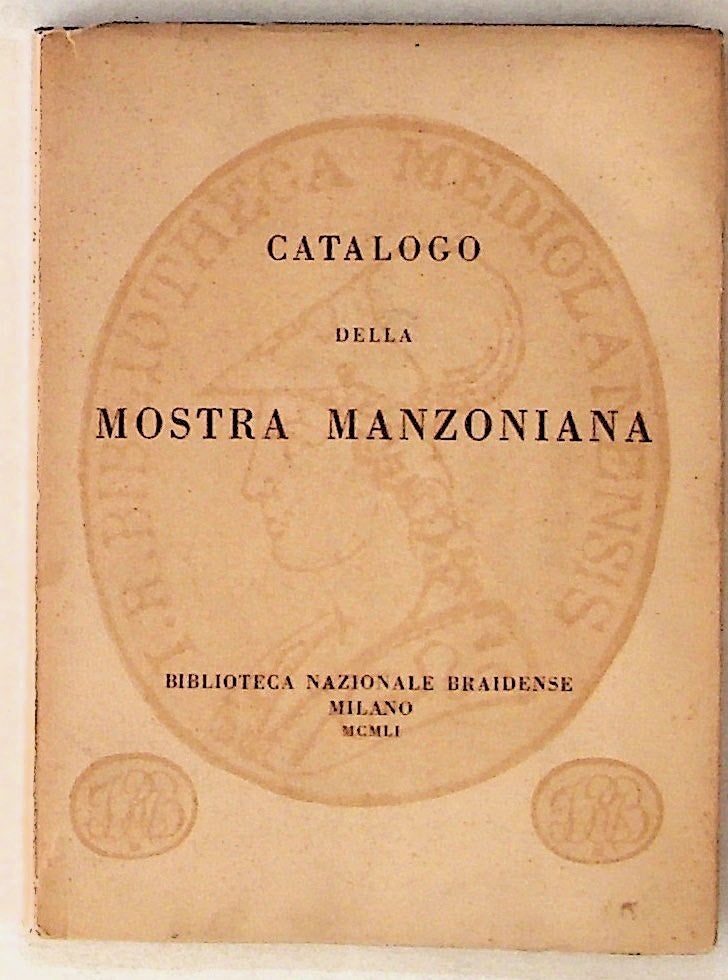Item #5937 Catalogo Della Mostra Manzoniana. Unknown.