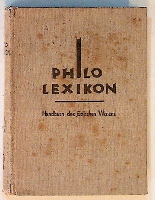Item #5959 Philo-Lexikon. Handbuch des Jüdischen Wissens. Unknown
