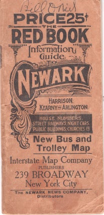 Item #619 The Red Book Information and Street Guide of Newark. Harrison, Kearny & Arlington,...