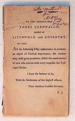 Item #622 An Essay on the Eloquence of the Pulpit in England. Unknown