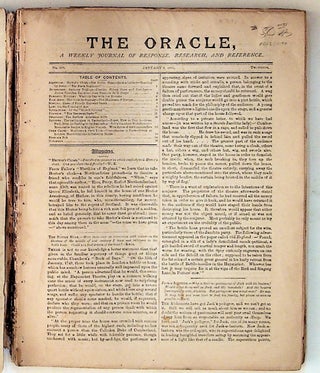 Item #7090 The Oracle. A Weekly Journal of Response, Research, and Reference. No. 192-208,...