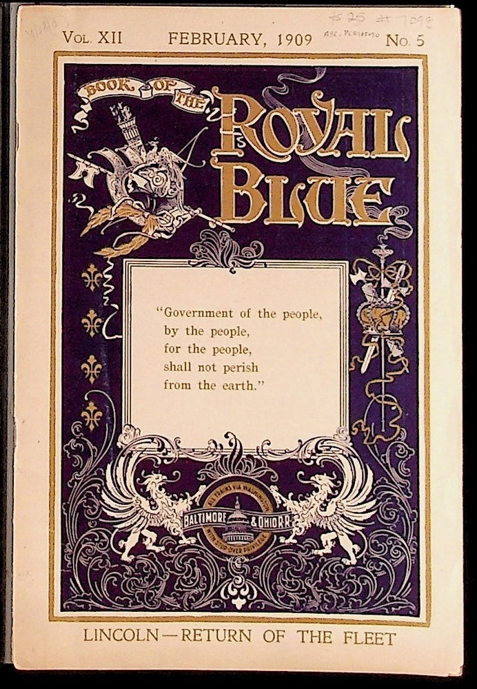 Item #7098 Book of the Royal Blue Vol. XII. February, 1909. No. 5. Unknown.