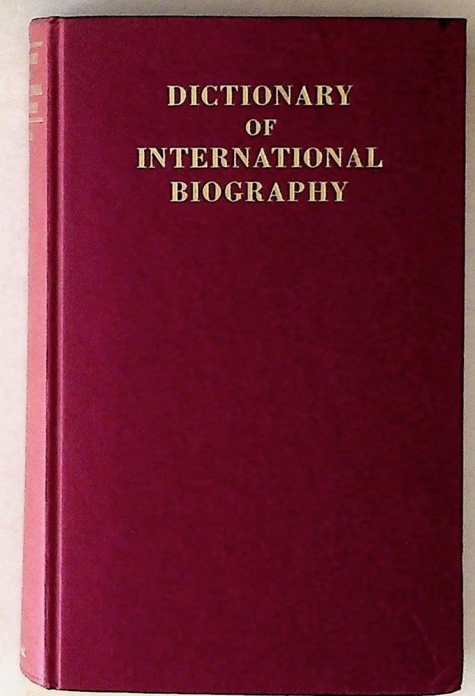 Item #8963 Dictionary of International Biography 1963: Volume One. Geoffrey Handley-Taylor.