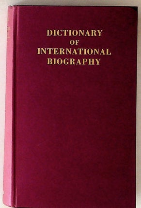 Item #8968 Dictionary of International Biography 1967-1968, Fourth Edition. Ernest Kay