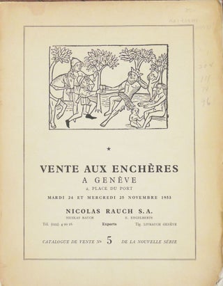 Item #8972 Vente aux Encheres a Geneve: Manuscrits Enlumines, Incunables - Livres Espagnols,...