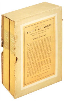 Item #9383 The House of Beadle and Adams and its Dime and Nickel Novels: The Story of a Vanished...