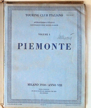 Item #9575 Piemonte. Volume One. Touring Club Italiano